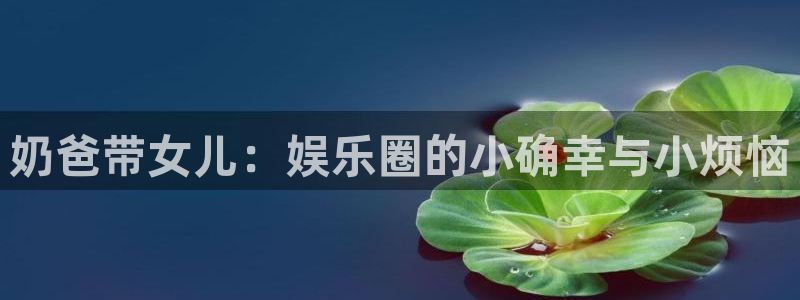 新宝gg一键登录：奶爸带女儿：娱乐圈的小确幸与小烦恼